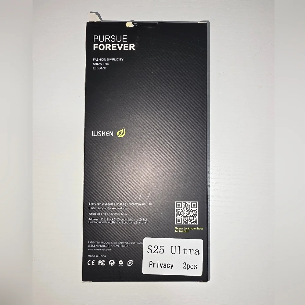 Spigen Black Samsung Galaxy S25 Ultra Case & WSKEN Screen Protector